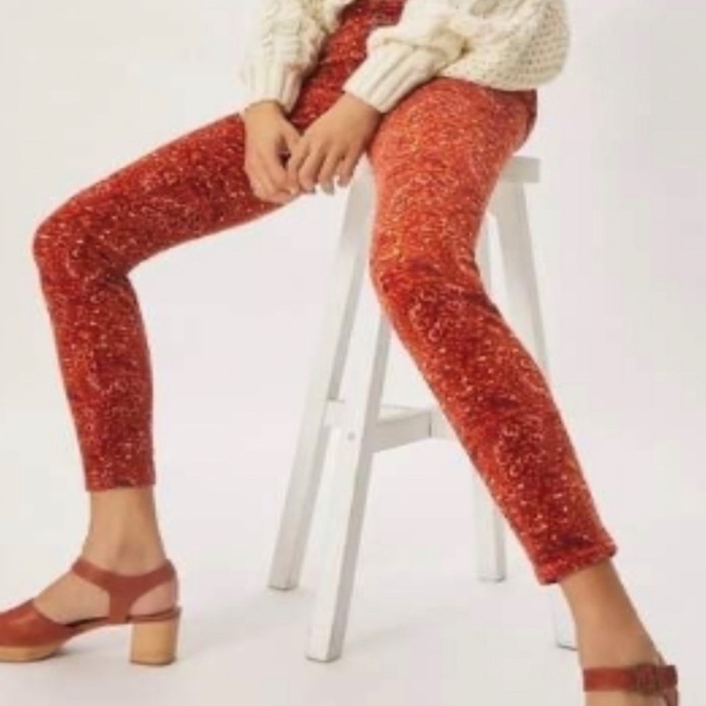 Pilcro High-Rise Button-Fly Skinny Corduroy Pants